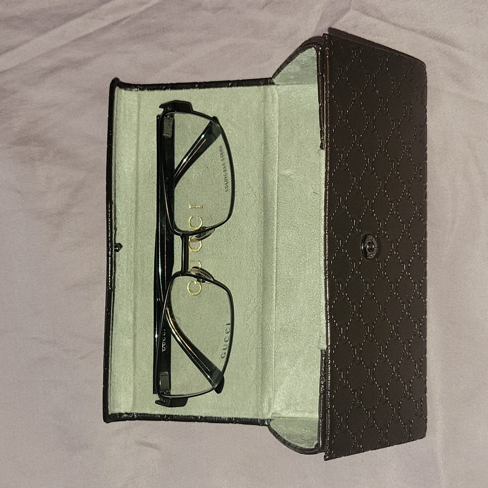 🔥GUCCI Eyeglasses Brown Metal Frames Authentic NWOT